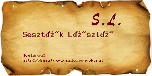 Seszták László névjegykártya