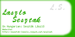 laszlo sesztak business card